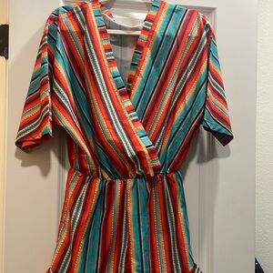 Western/Navajo Print Romper